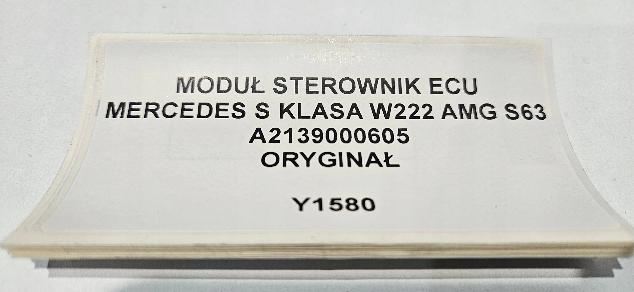module control unit ECU MERCEDES S KLASA W222 AMG S63 original A2139000605