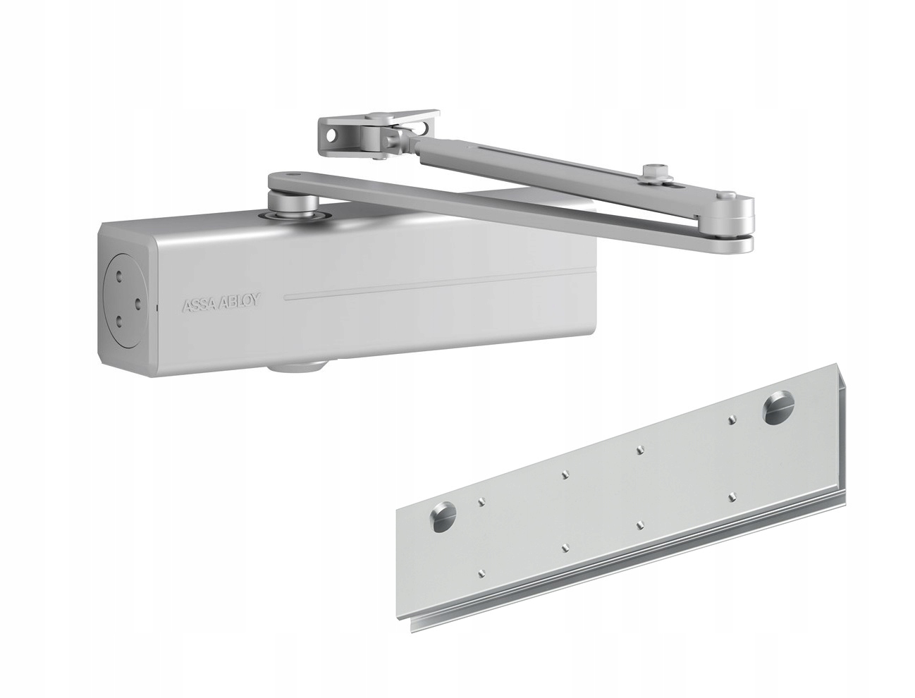 Samozamykacz do drzwi szklanych Assa Abloy DC200 srebrny