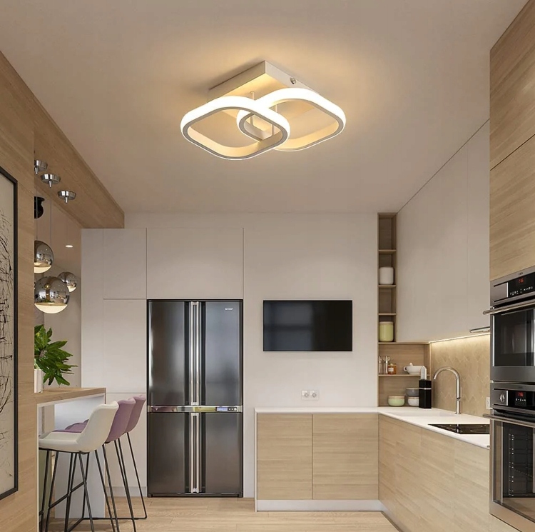 LAMPA SUFITOWA LED PLAFON KWADRAT RING NOWOCZESNA 22W 3000-6500K DO KUCHNIA Kolor biały