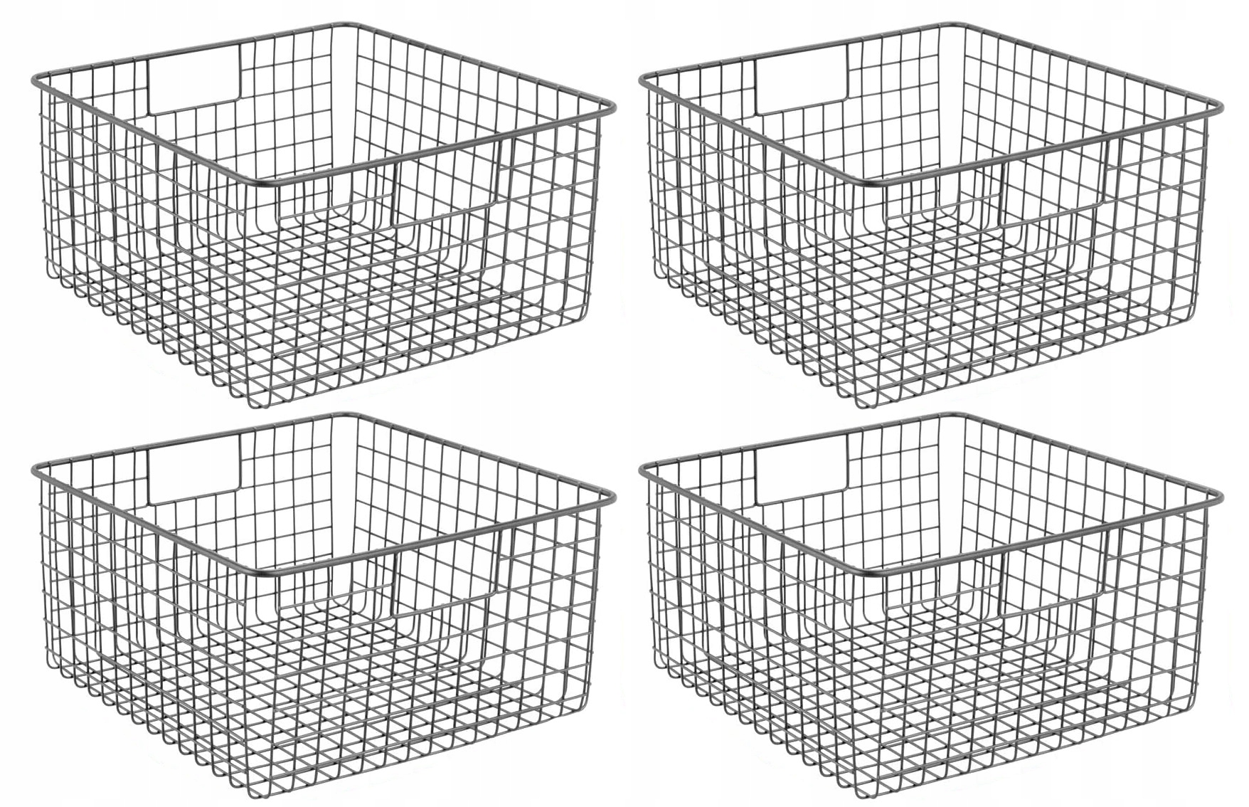 

4x Koszyk organizer metalowy 30x30x15cm loft
