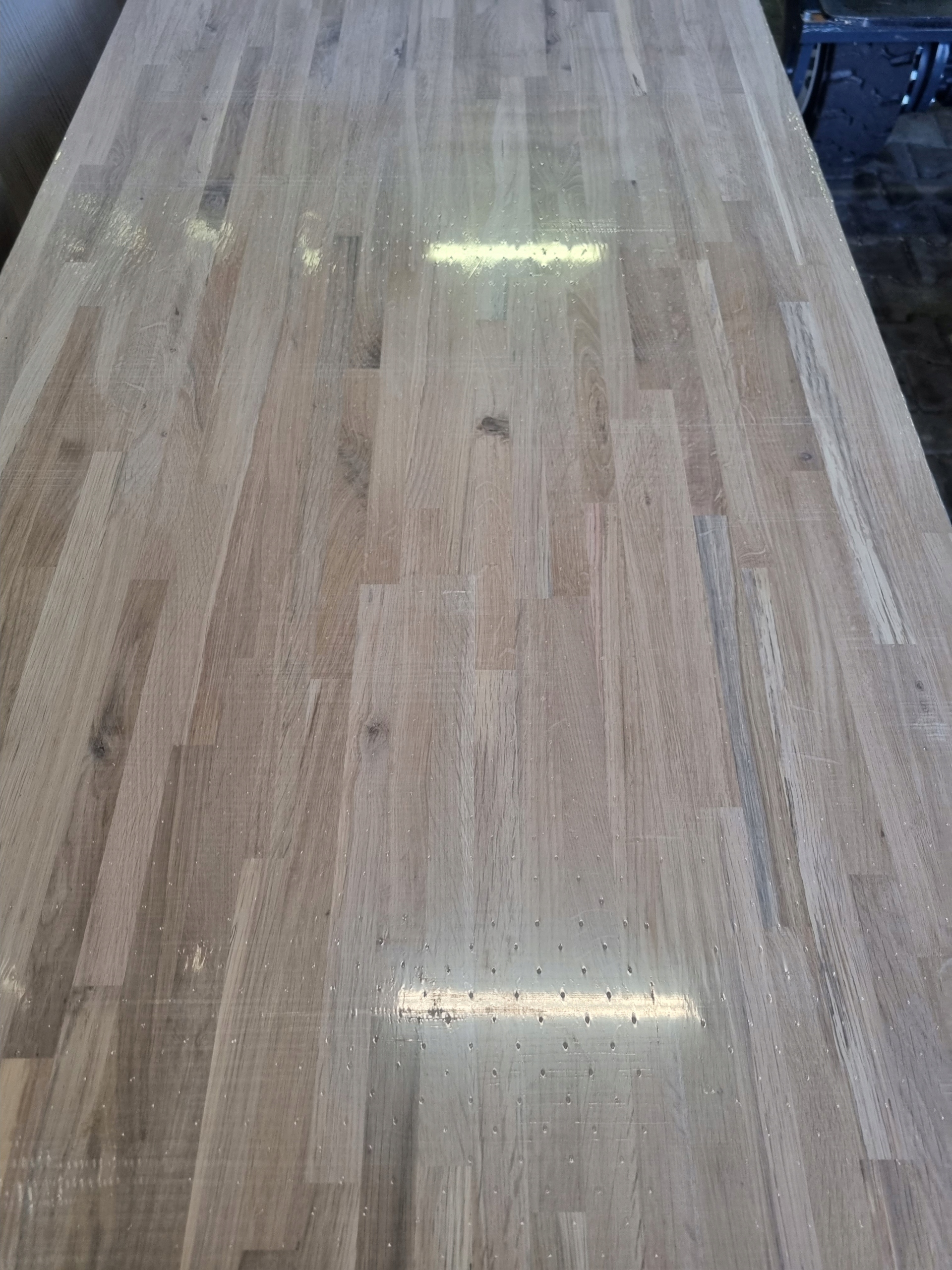 Lepená deska z masivního dubového dřeva Surová Kl. Bc 27x616x3000