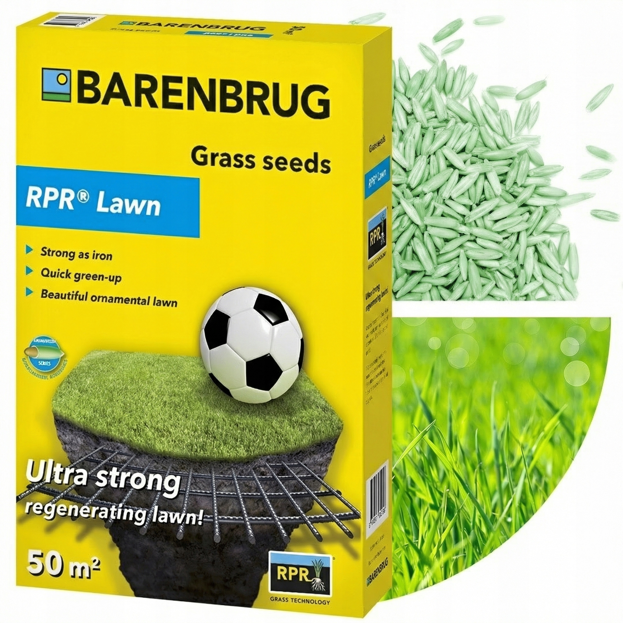 Trawa BARENBRUG RPR LAWN nasiona TRAWY sport SAMOREGENERUJĄCY mocny 4kg