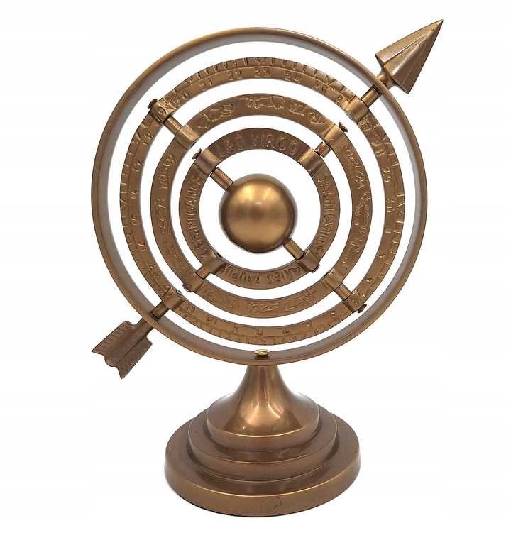 Hliníkové sférické šípkové astrolabium – výška 30 cm