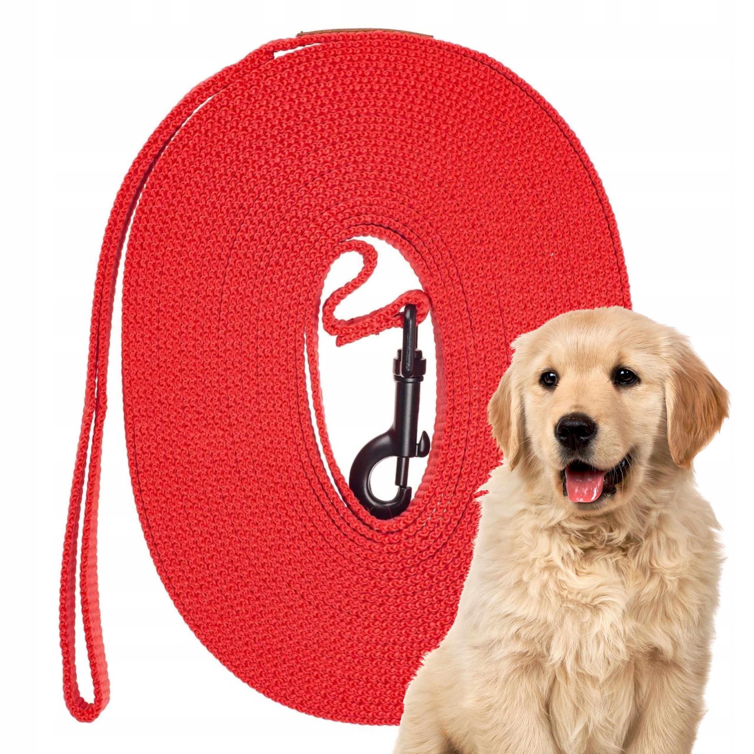 Levně Silná Treningové Vodítko na procházku pro psa štěněte 5 metrů Ukory Červená