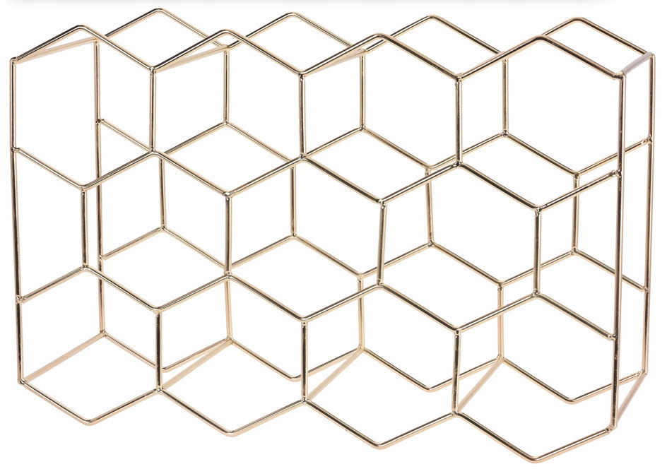 

Stojak Na Wino Metalowy Geometryczny Regał Na Wino