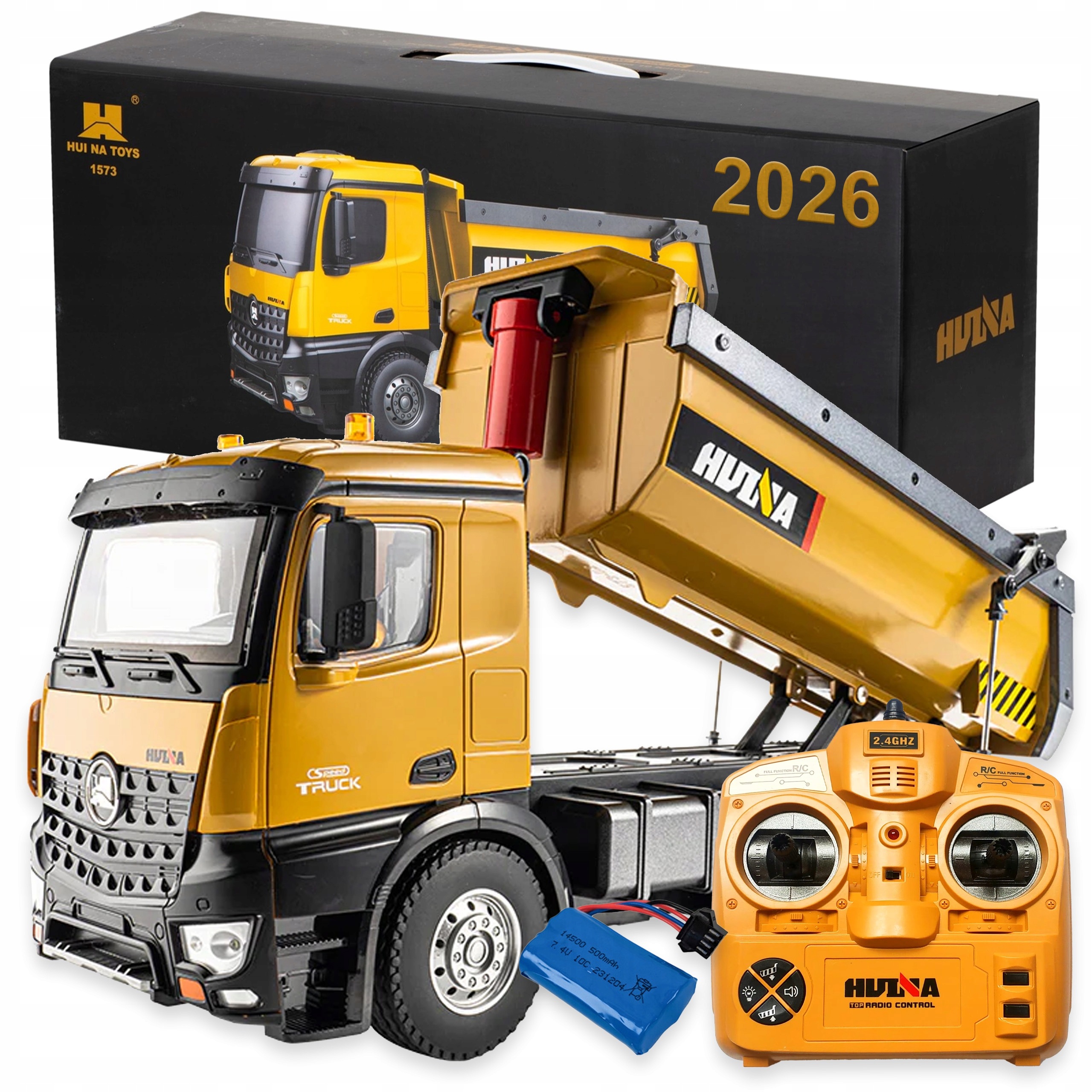 Ciężarówka Wywrotka Zdalnie Sterowana Huina 1573 Rc Metal Udźwig do 21 kg