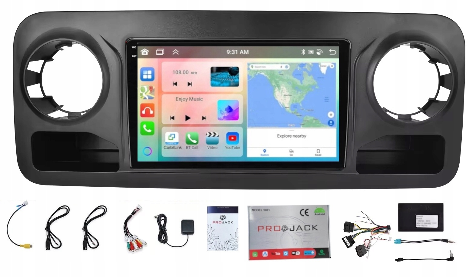 Autorádio Gps Android Mercedes Sprinter 3 W907 W910 Carplay Wifi Usb 4GB 64GB