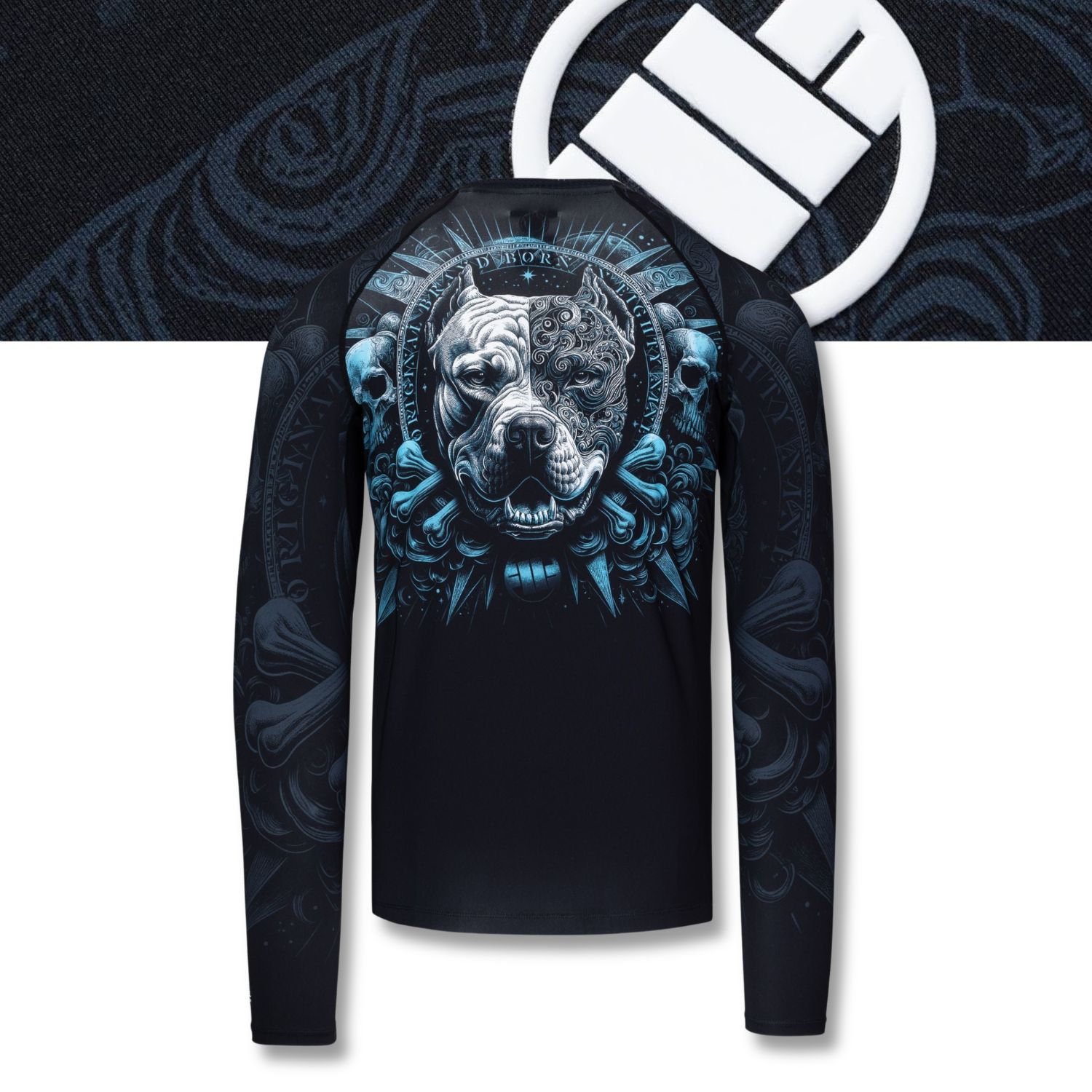 Męski Rashguard Pitbull longsleeve sportowy treningowy nadruk Pitbull World