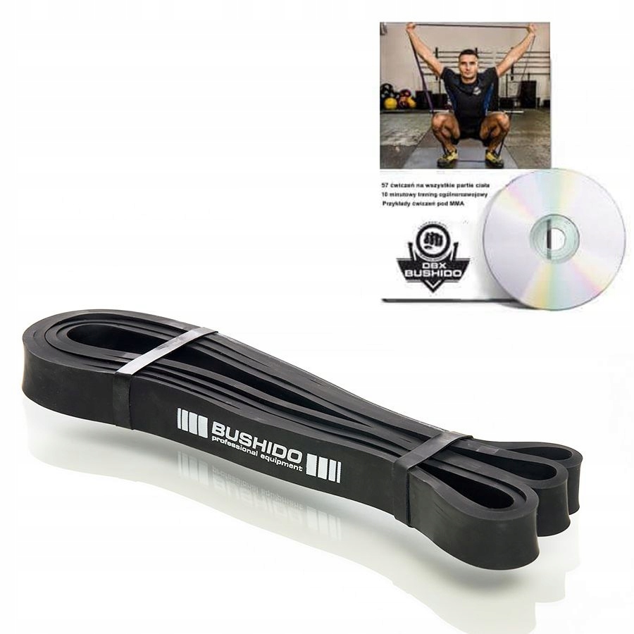 

Guma Do Ćwiczeń Power Band Bushido Czarna 12-30 Kg