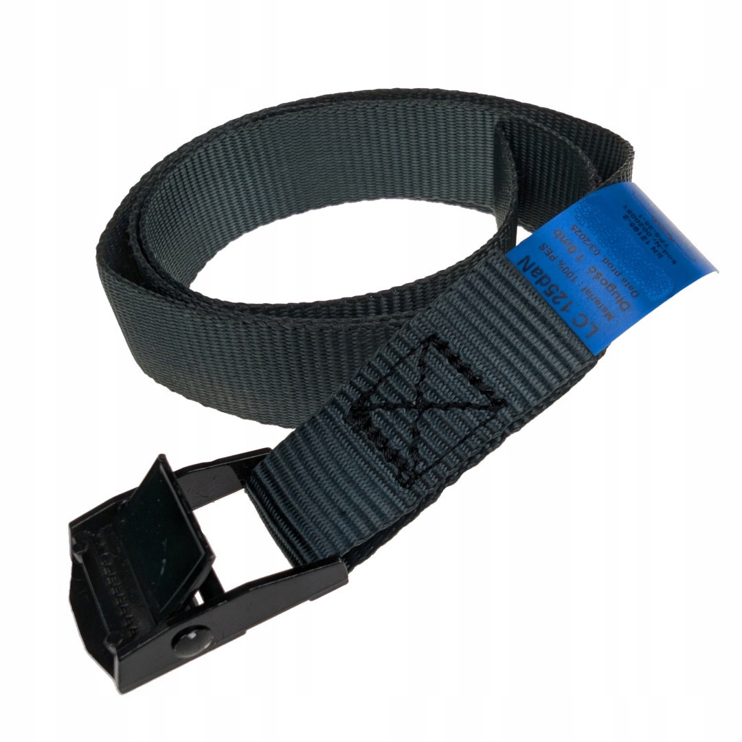 Pas Zaciskowy z Czarną klamrą pasek pętla 25mm 1m 100cm Czarna Klamra baner