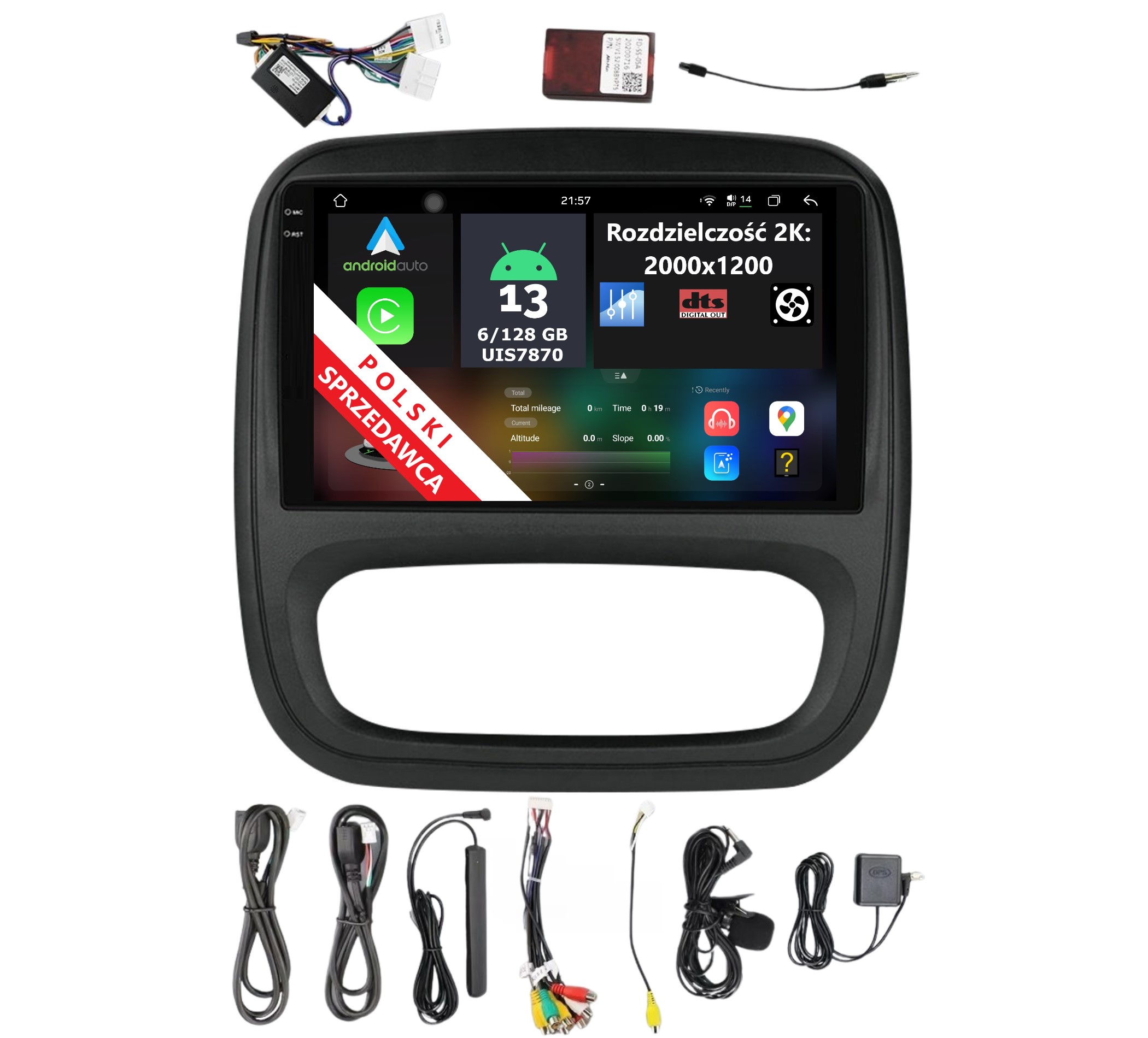 2K Qled Rádio 2DIN Navigácia Android Renault Trafic III 6 Gb Dsp Carplay Lte