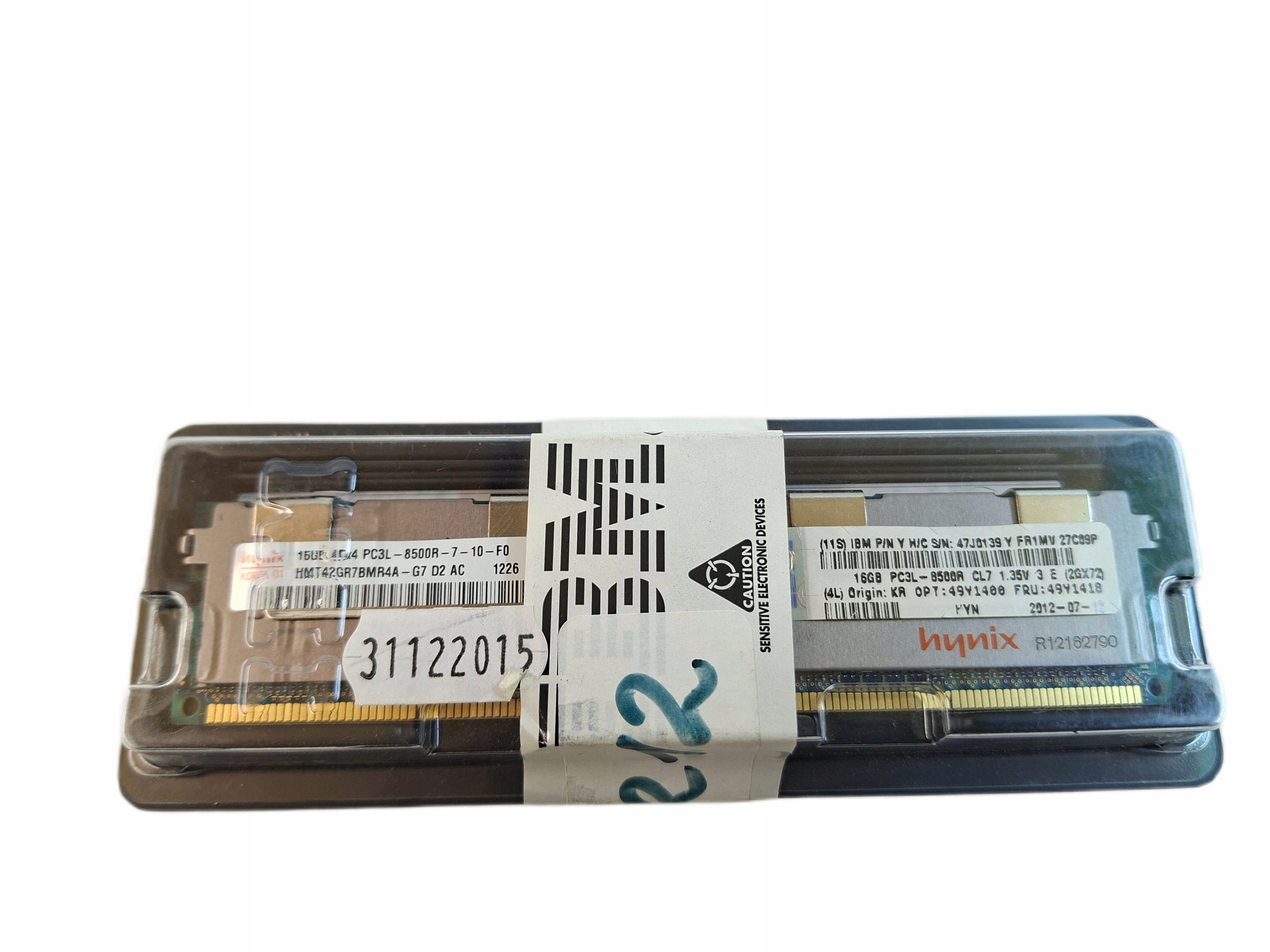 paměť Ram 16GB DDR3 1066MHz Ibm 49Y1400