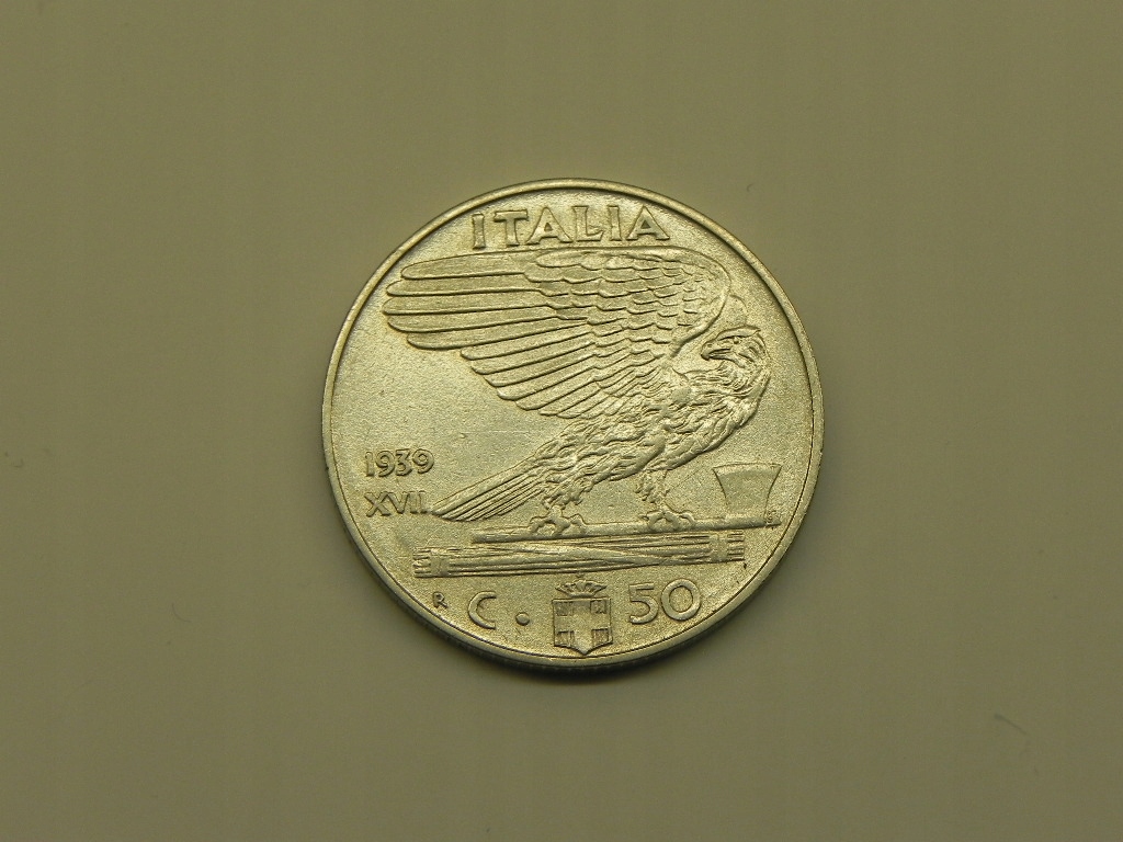 4436/ 50 CENTESIMI 1939 XVII WŁOCHY NIEMAGNETYCZNA