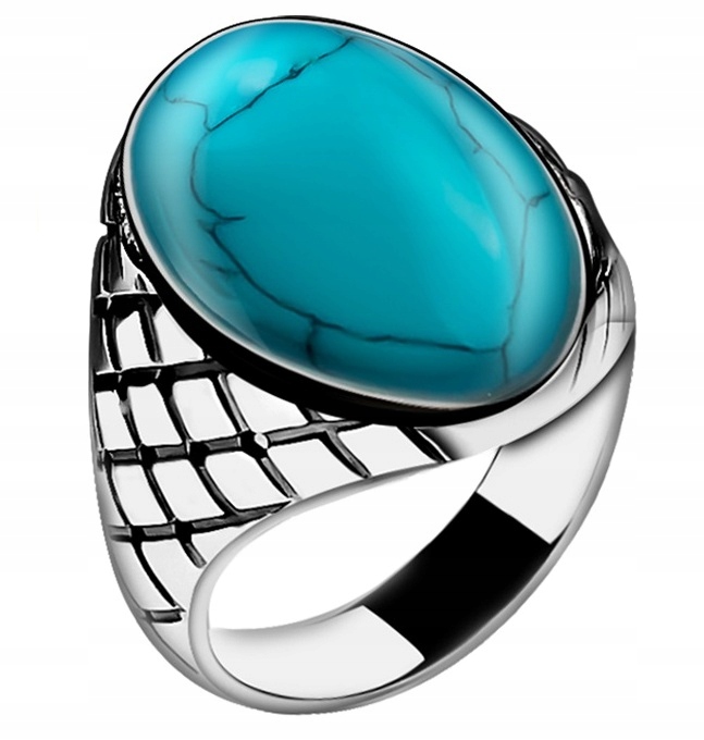 Stříbrný Prstýnek S TYRKYSem Vel 18