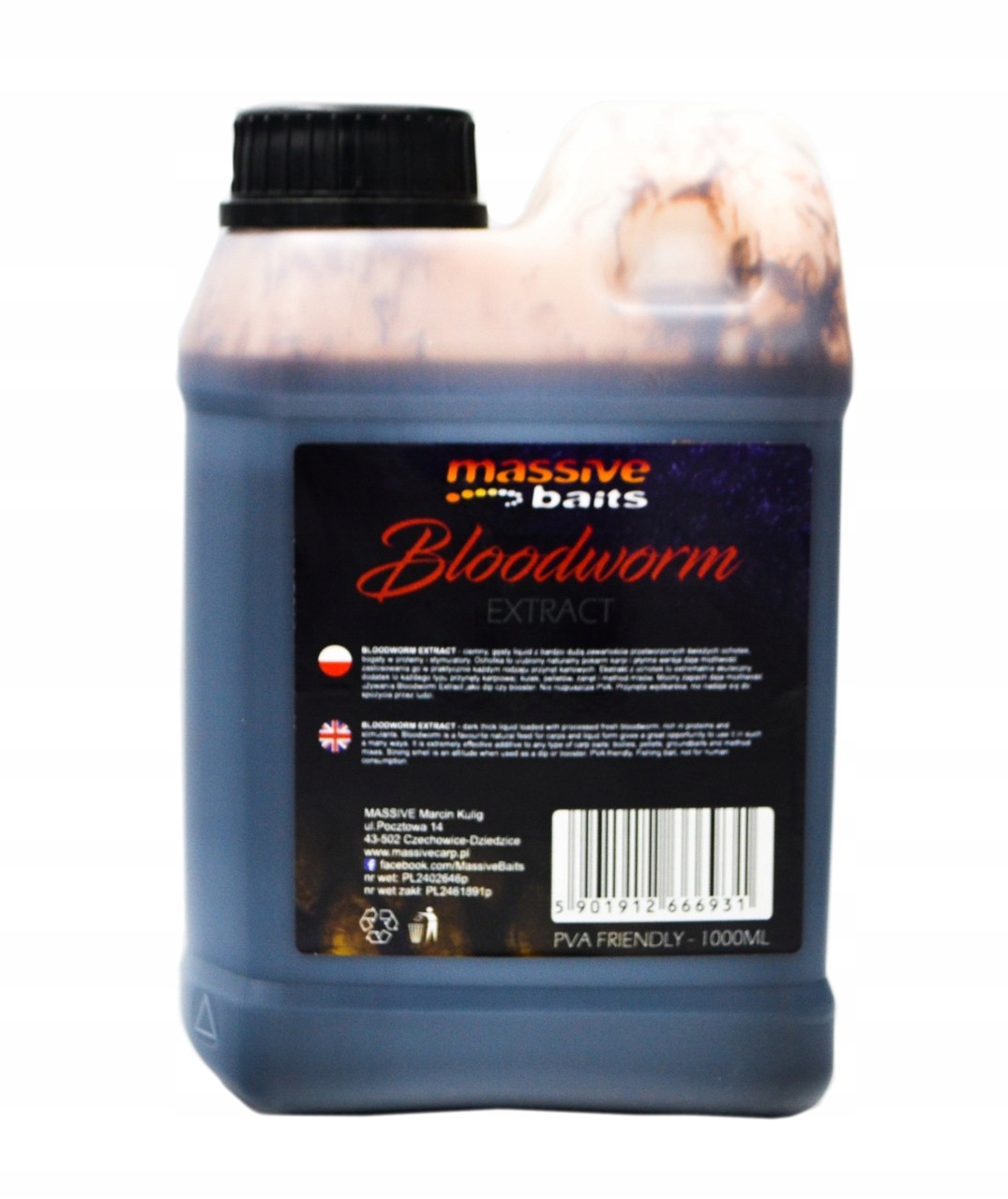 Massive Baits Bloodworm Extract Liquid Ochotka 1L