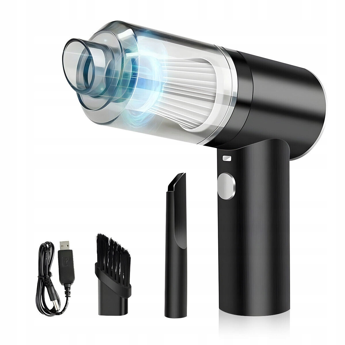 Bezprzewodowy Odkurzacz Samochodowy Akumulatorowy USB 3w1 HEPA 3 końcówki Stan opakowania oryginalne