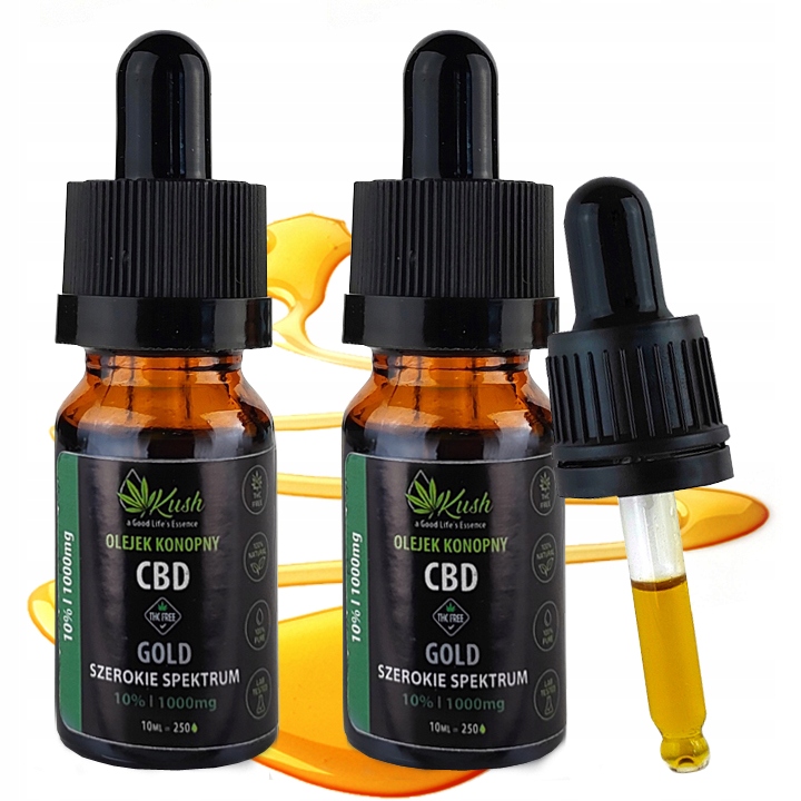 10% olejek Konopny Cbd Gold Premium Destylat Cbg Cbn Thc Free 20ml