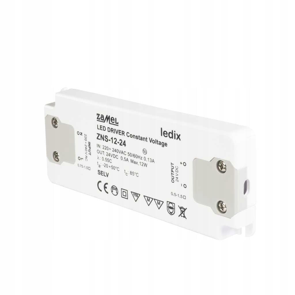 

Zasilacz Led 24 V DC 12 W ZNS-12-24