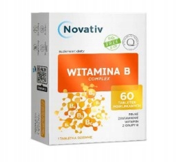 Novativ Vitamín B komplex tablety - 60 tabliet.