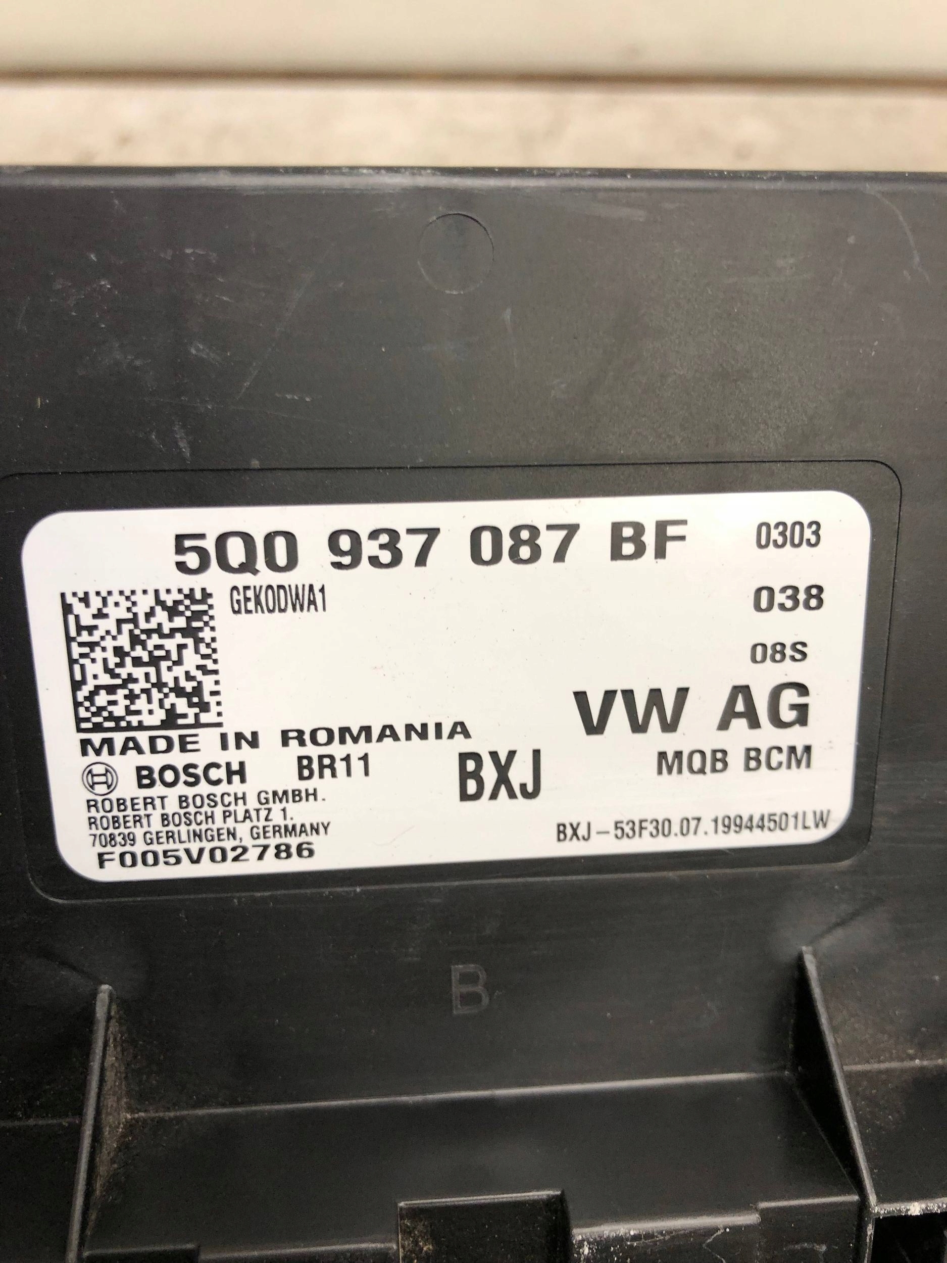 modul Bedienteil BCM VW SKODA AUDI 5Q0937087BF