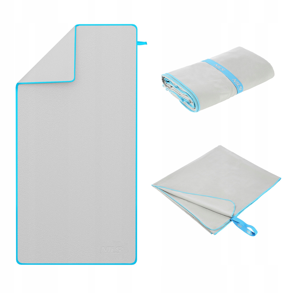 RĘCZNIK PLAŻOWY Z MIKROFIBRY SZYBKOSCHNĄCY 200X90 cm NILS NCR13 Szary EAN (GTIN) 5907695598780