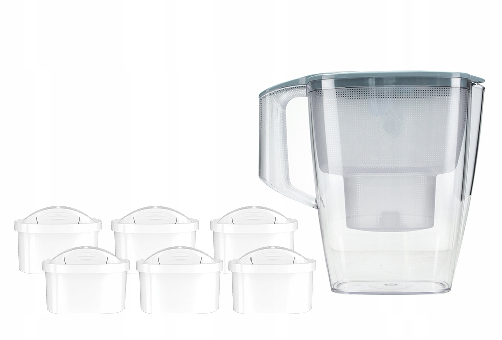 Dzbanek filtrujący wodę Dafi Mila Led +6 filtr Unimax (stalowy)