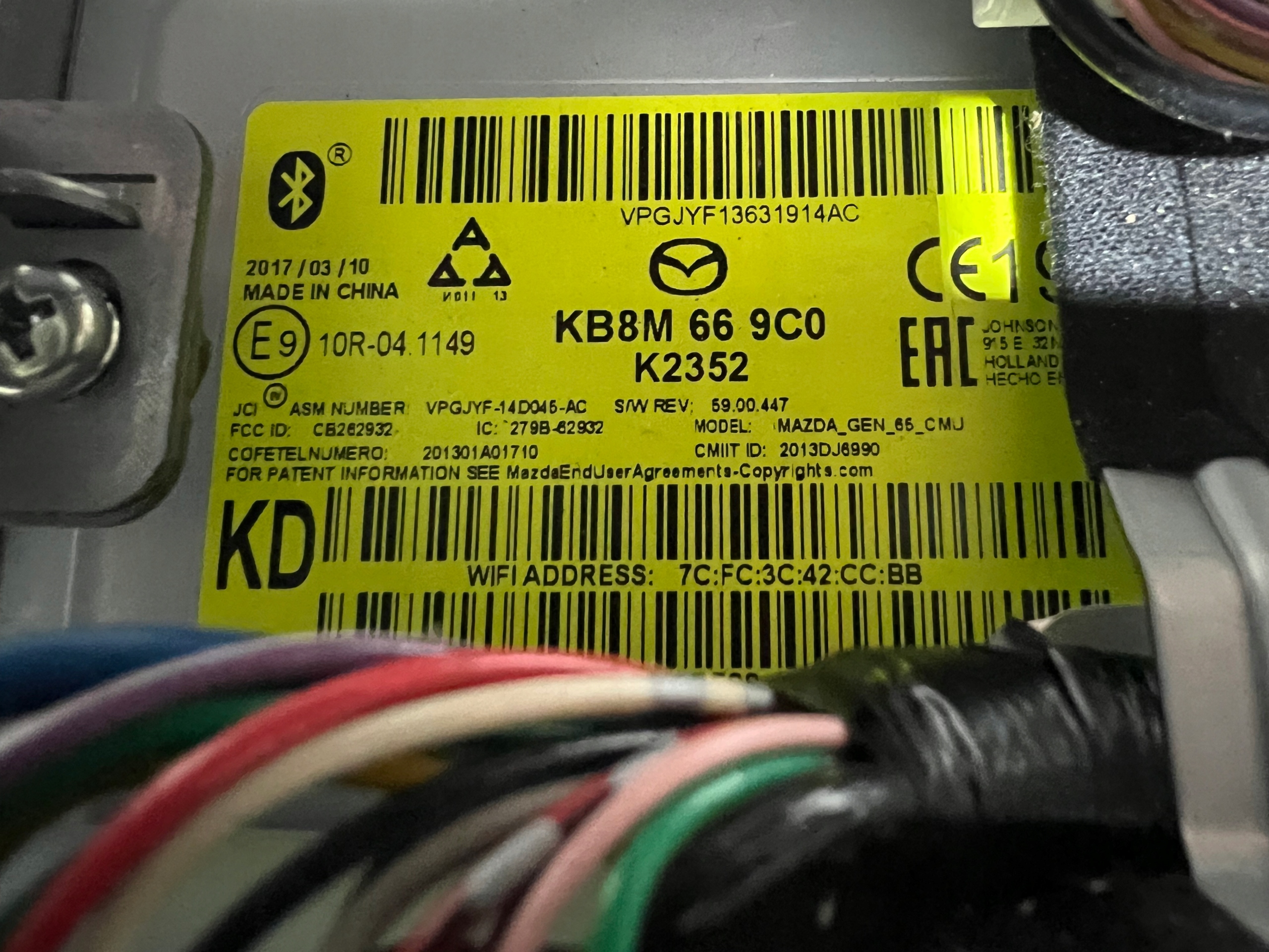 mazda KF радио дисплей 2020 год