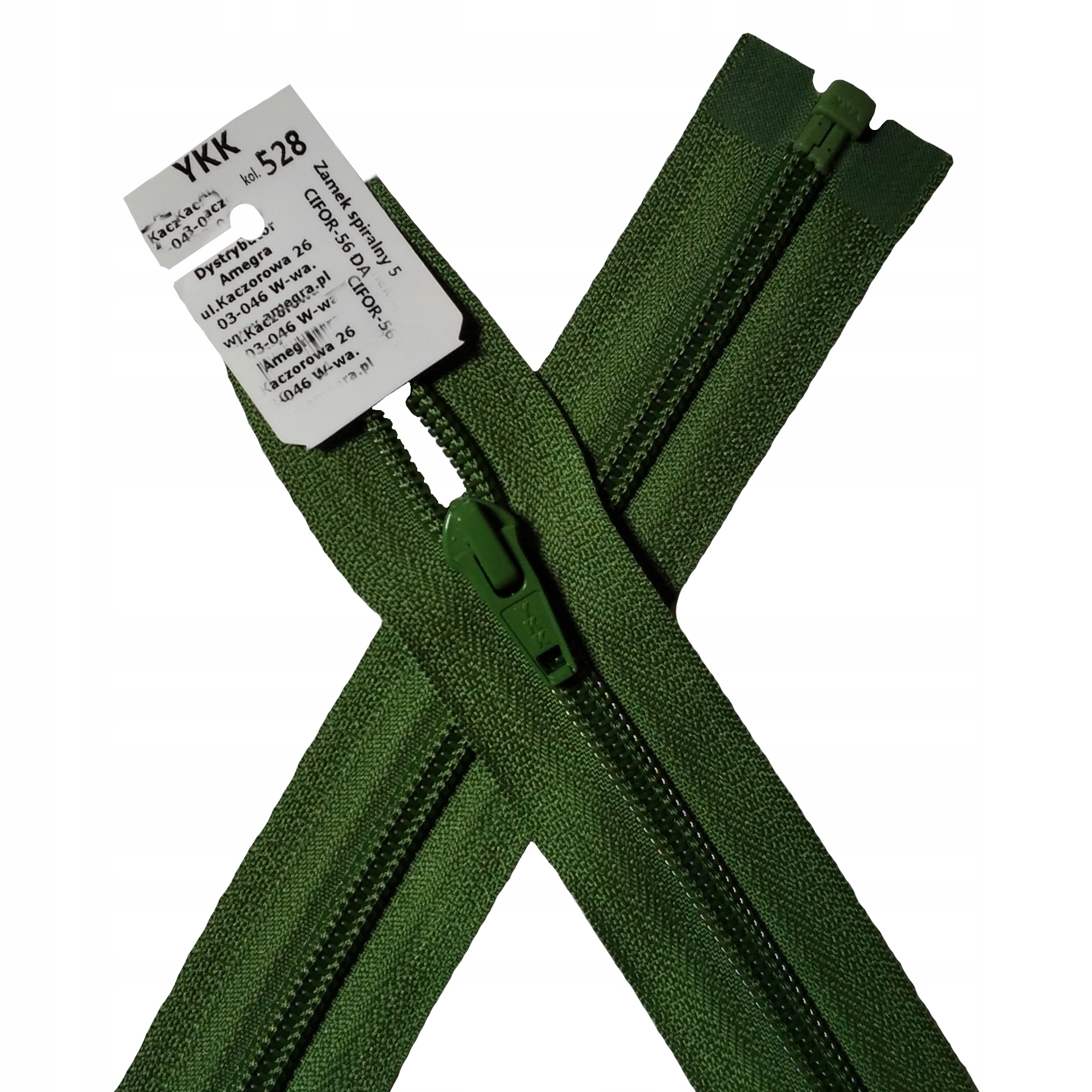 Ykk zamek błyskawiczny do kurtki żyłka spirala rozdzielczy 65cm 528