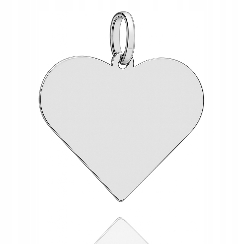 Stříbrný přívěsek srdce velký Ryzost 925 35 mm