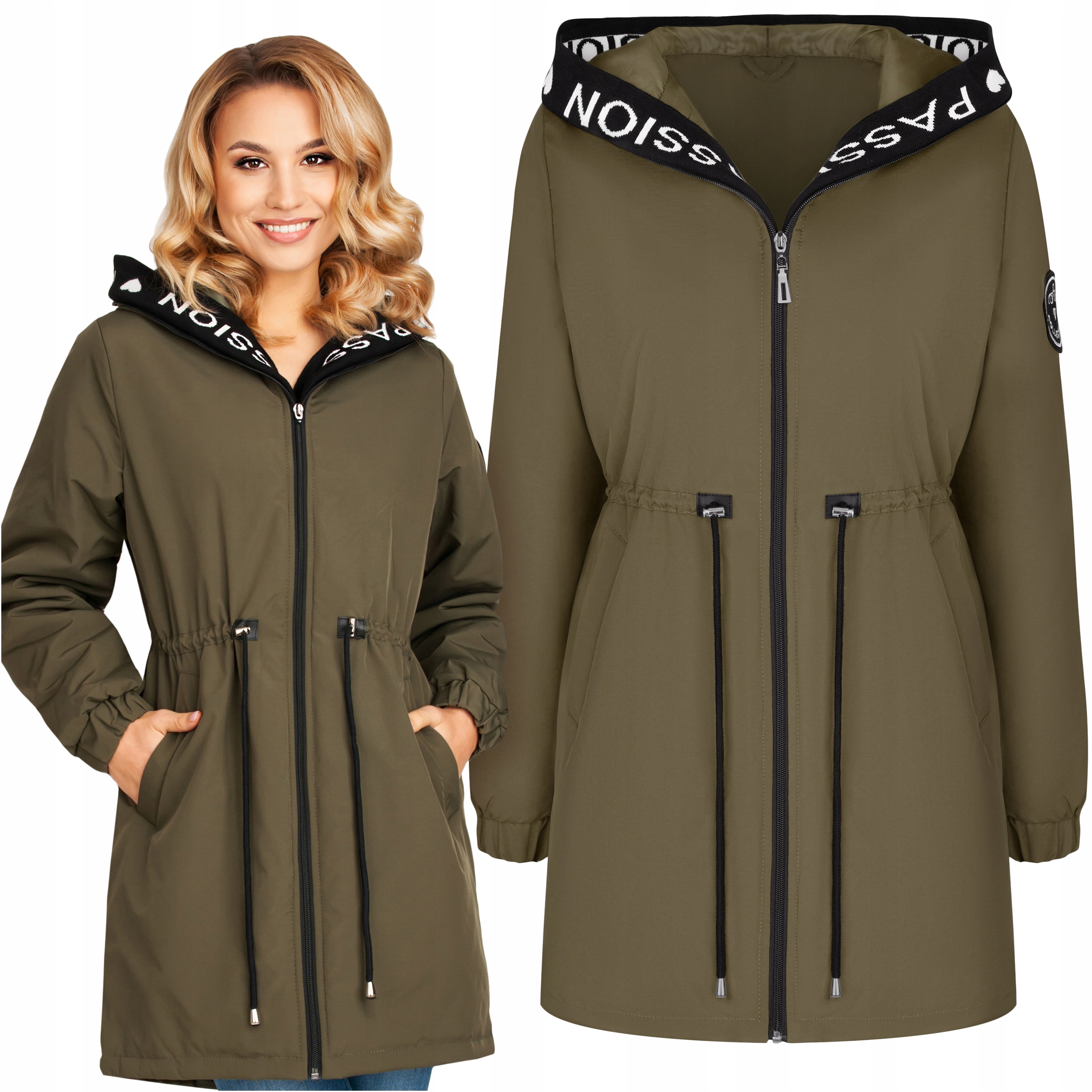 

Kurtka Parka Damska Przejściowa Przeciwdeszczowa