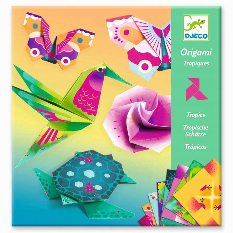 

Origami Tropiki 24 arkusze Djeco 7+