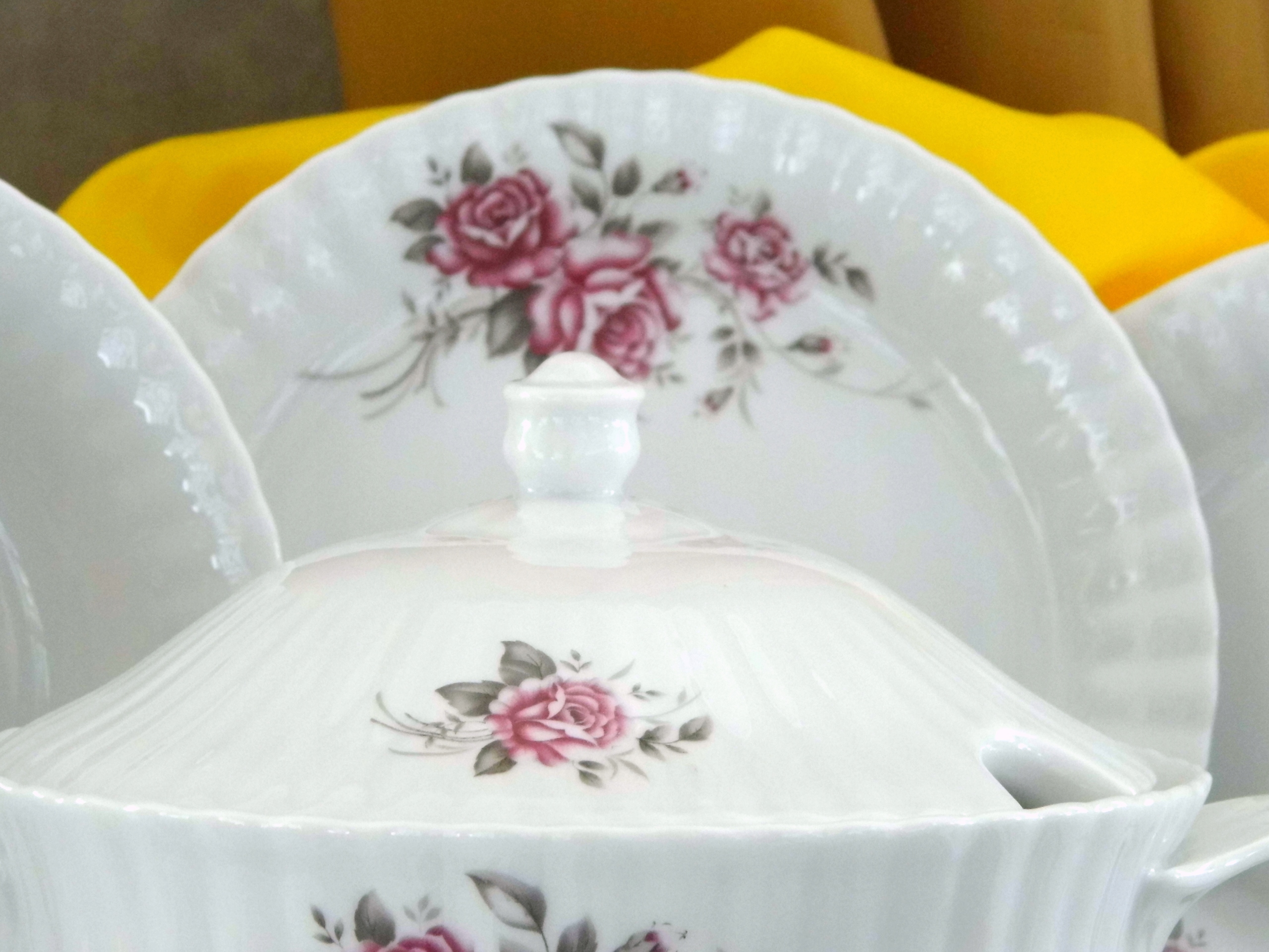 B444 TALERZ GŁĘBOKI 22 IWONA PORCELANA CHODZIEŻ Kolor biały