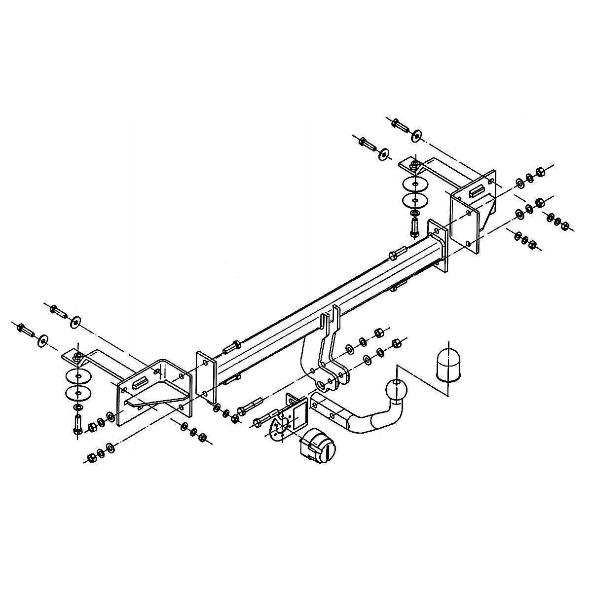 Hak holowniczy do Lancia Delta 844 Hatchback 08-14 MODUŁ 13 PIN GRATIS Nowy Producent Steinhof