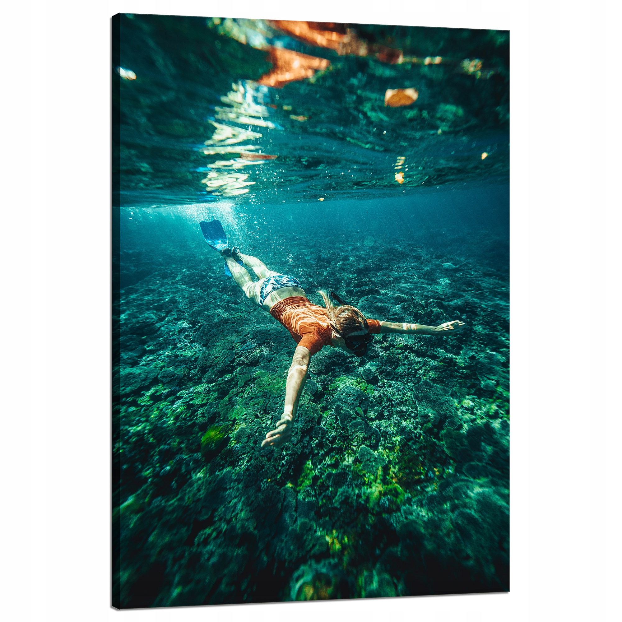 Obraz na plátně Lidé, oceán, potápění 80x120 cm