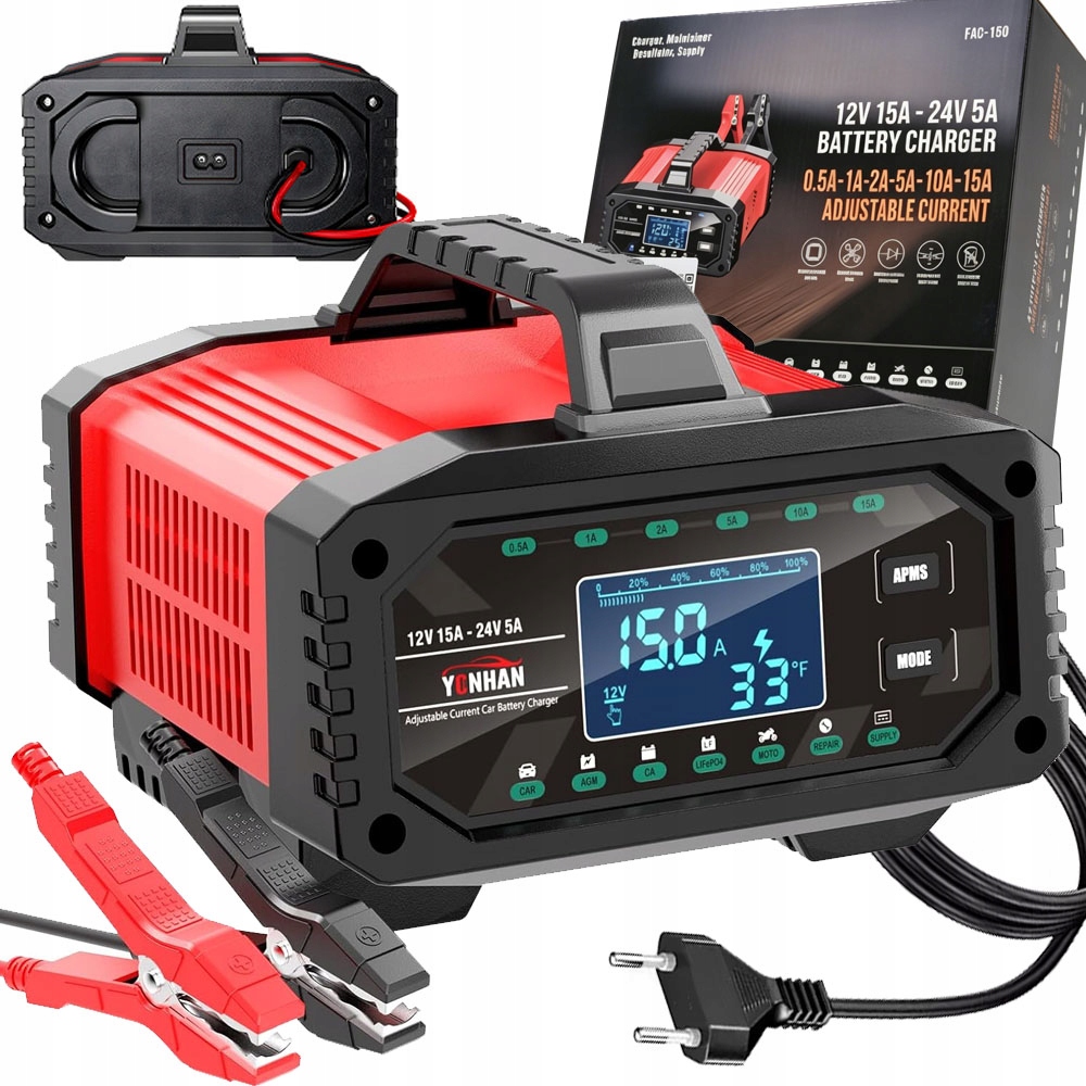 Automatický Usměrňovač Do Auta S Funkcí Opravy Akumulátorů 12 V 24 V