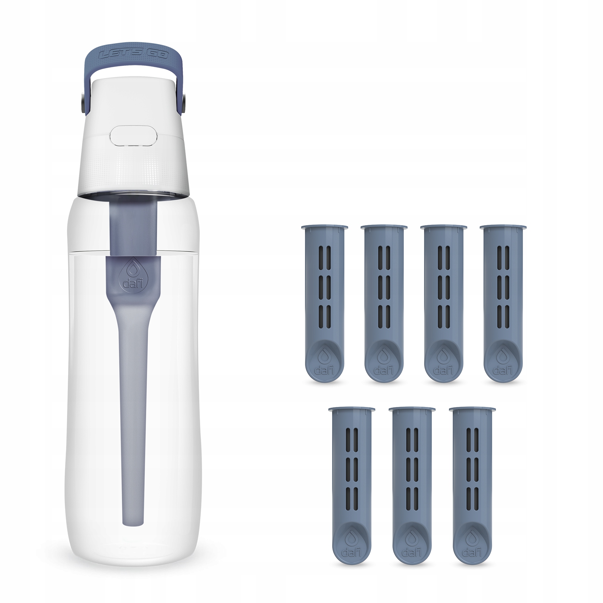 Butelka na Wodę Filtrująca Dafi 0,7l Solid Jeansowa Szara z 7 Filtrami