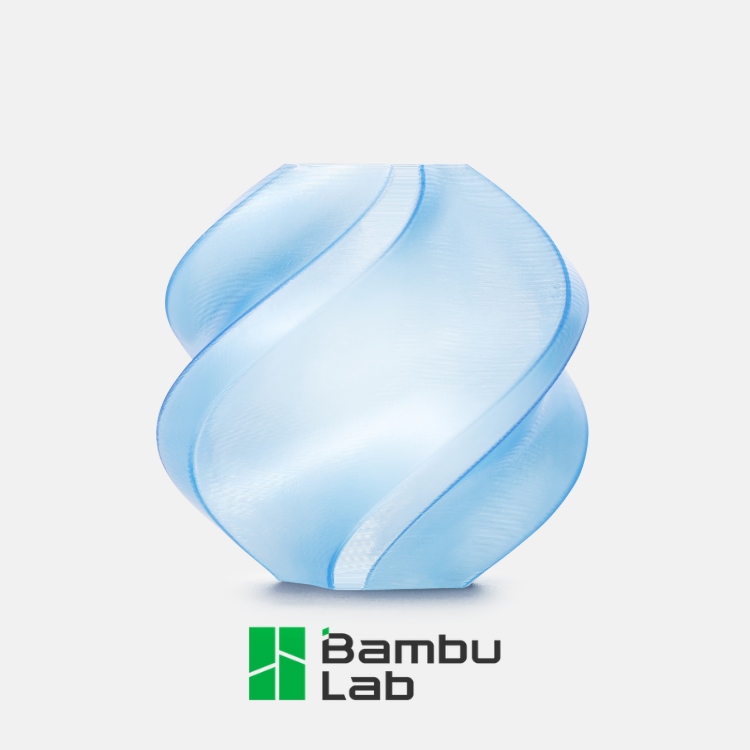 Filament Bambu Lab TPU 90A 1,75mm 1kg - wielorazową szpulą - Crystal Blue