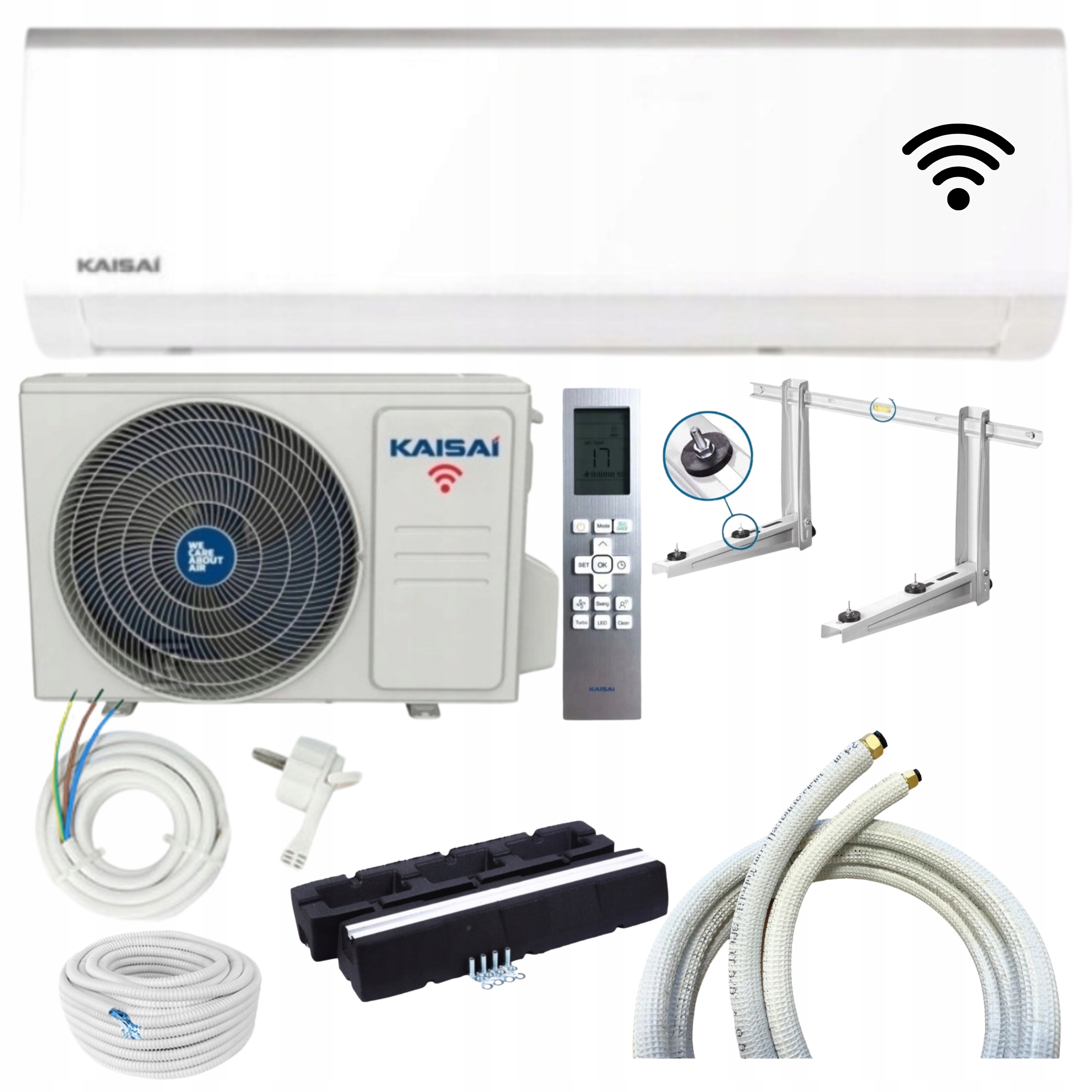 Nástěnná klimatizace Kaisai Fly 5,3 kW 50 m2 WiFi Topení Připraveno K Montáži