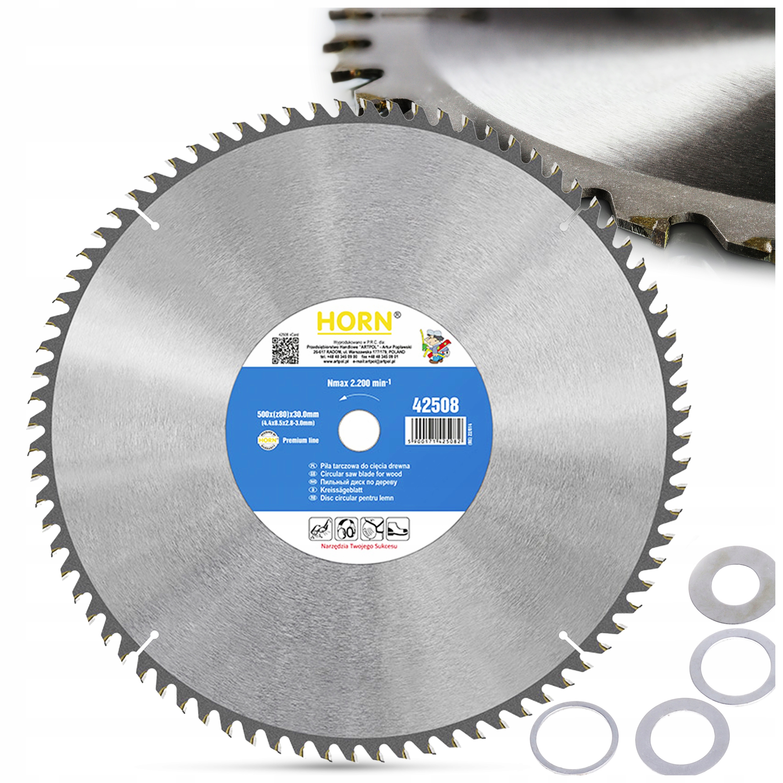 Tarcza Do Drewna 500x30 mm 80 zebow Piła Tarczowa Do Krajezgi Cięcia Drzewa