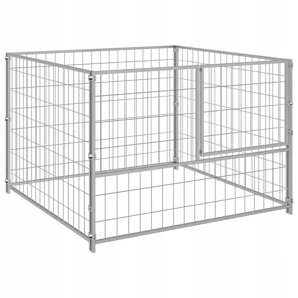 Levně Univerzální kotec pro psy 100 x 100 x 70 cm, stříbrná, ocelová