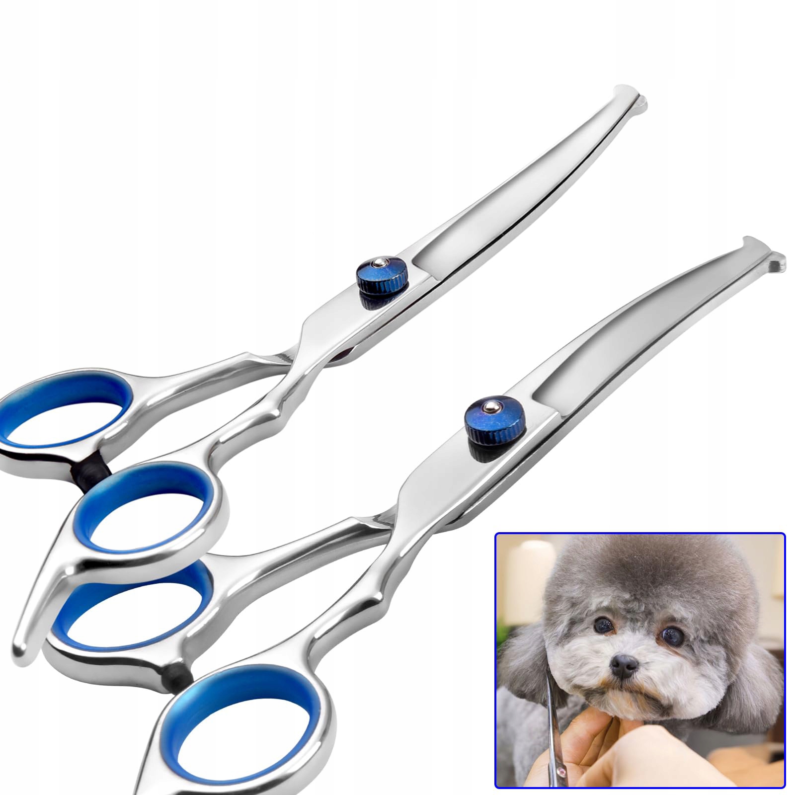 Levně Nůžky Sada Pro Péči O Psy Nerezová Ocel 17 cm Hřeben