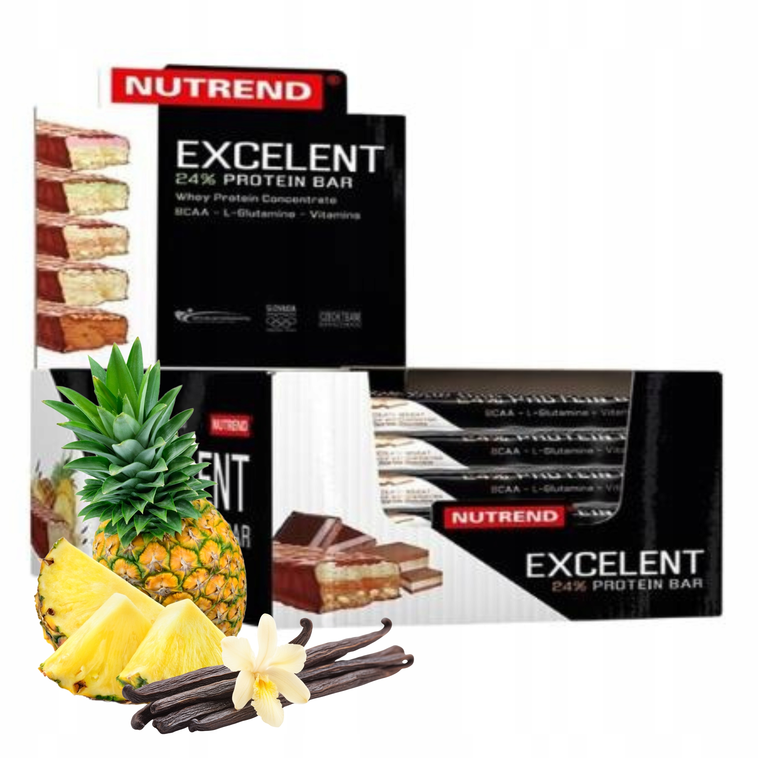 Proteinová Tyčinka Protein Excelent Protein Bar 18ks Vanilka Ananas Nutrend