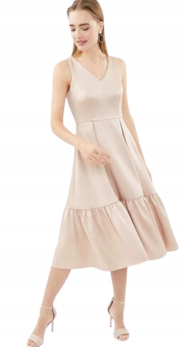 Coast Šaty Růžové MIDI Trapezové 42 VL