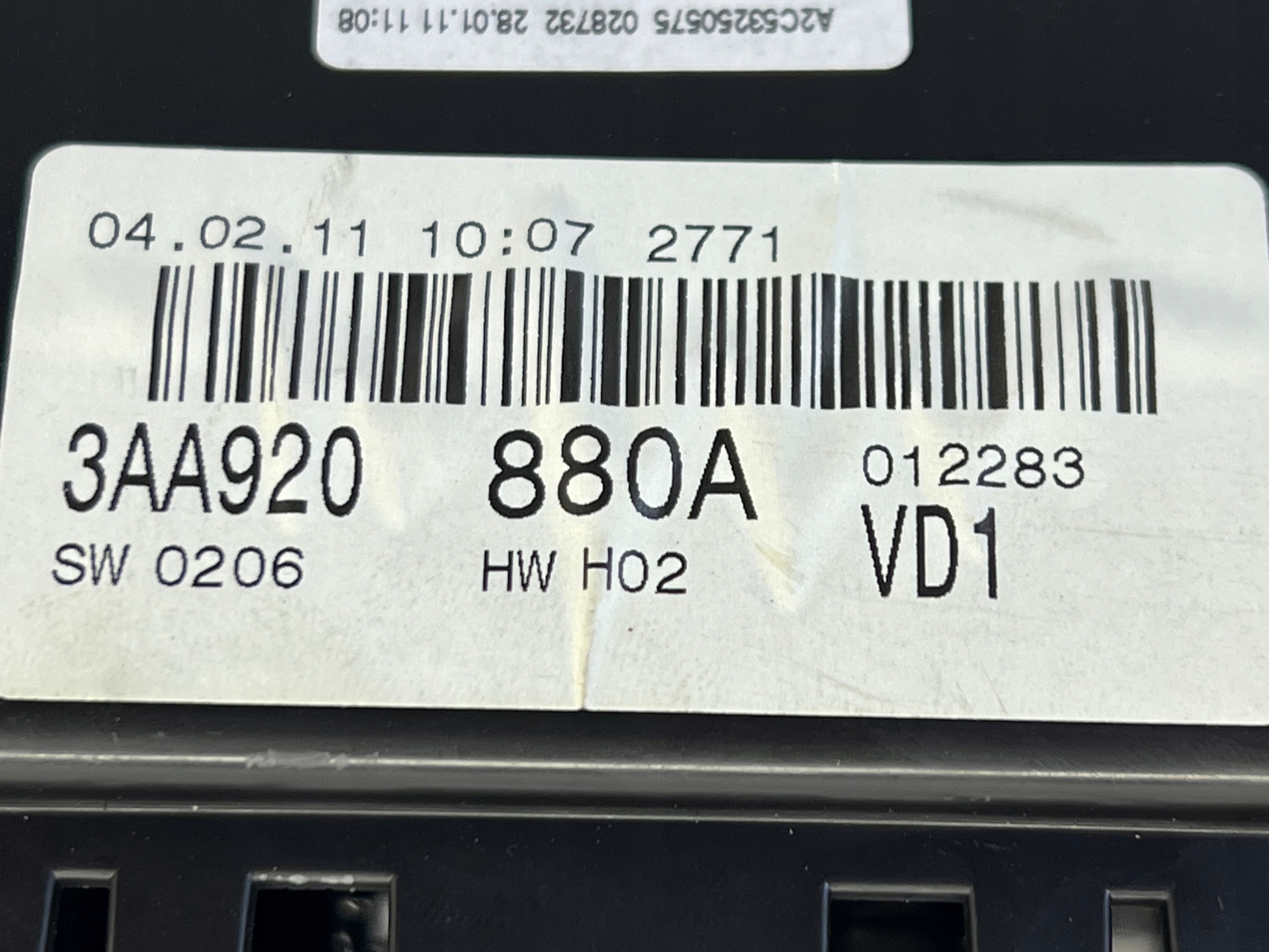 VW PASSAT B7 2011 dials clock predkosciomierz 3AA920880A EUROPA