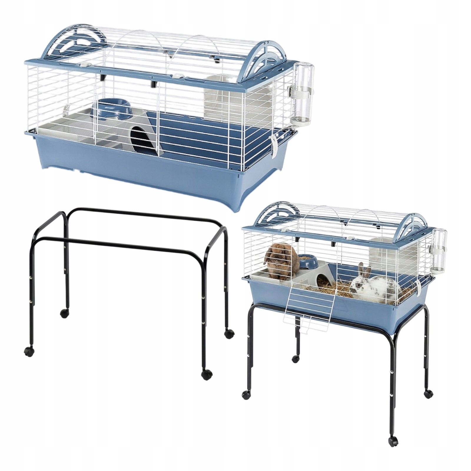 Solidny metalowy stojak zaprojektowany specjalnie pod klatki 100 cm