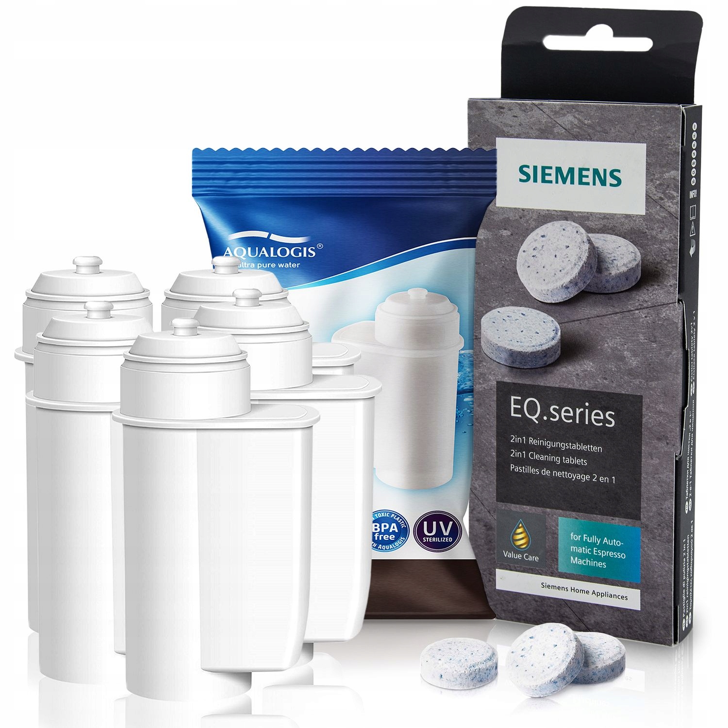5 x filtr vody AL-Inte pro kávovar Siemens čisticí tablety TZ80001