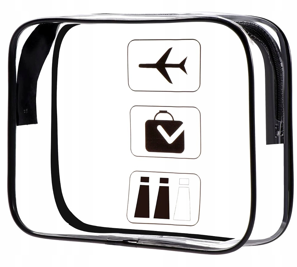 Kosmetyczka organizer pcv przezroczysty do bagażu komplet suwak Kuferek x3 Styl miejski