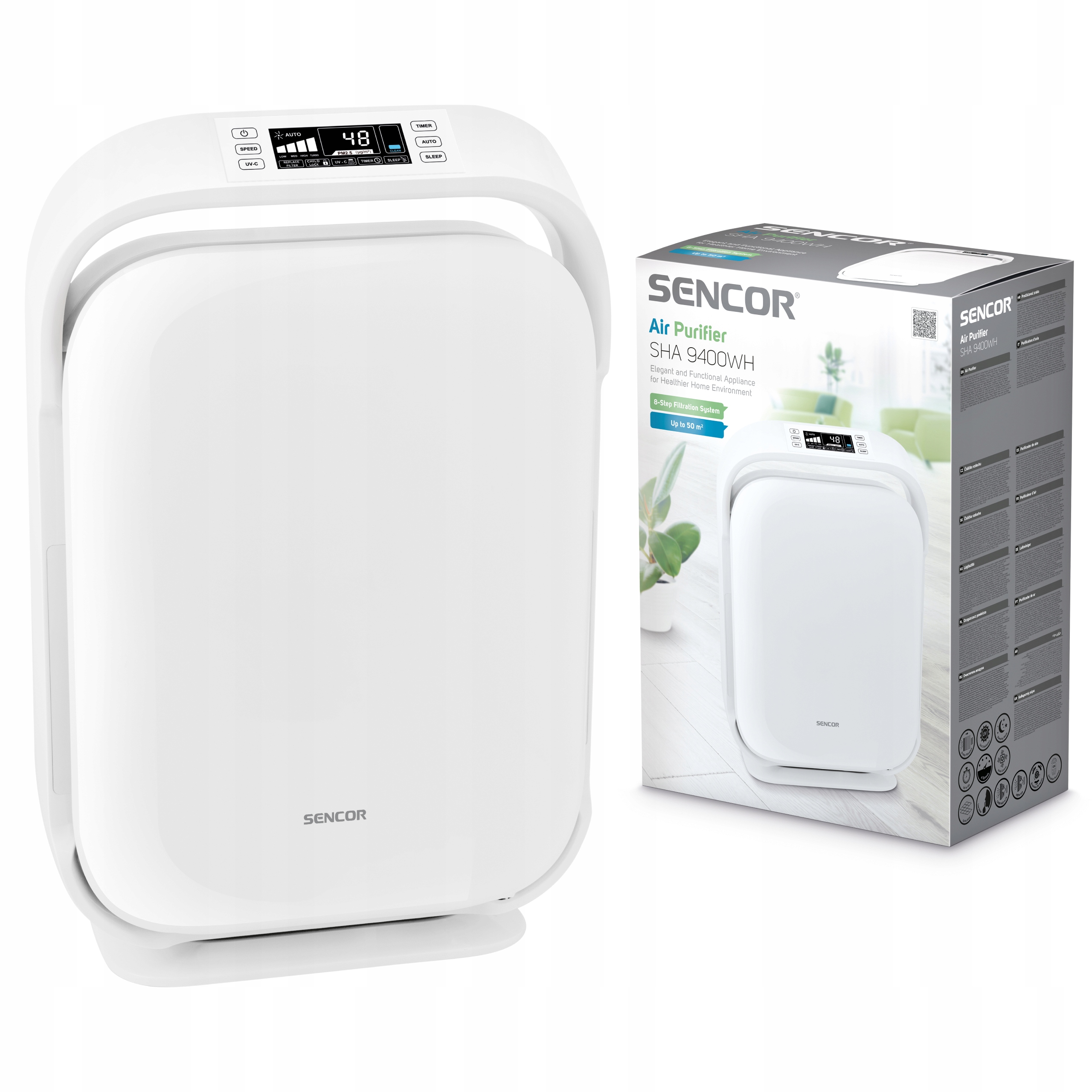 Oczyszczacz Powietrza Sencor SHA 9400WH HEPA 50m2