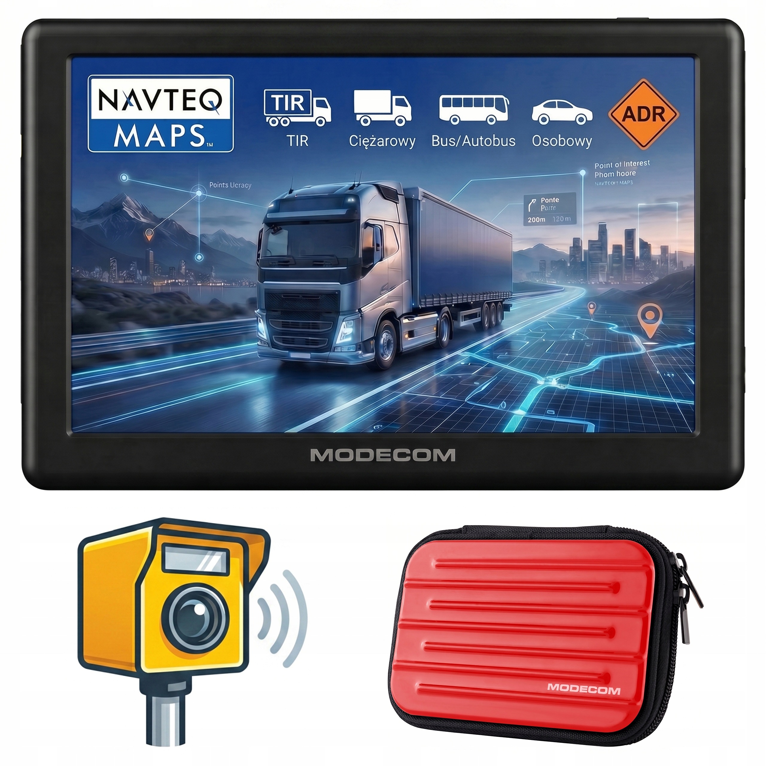Navigační vůz Modecom CX 5.0 Truck Kamion Bus Pouzdro Fotoradary 2026