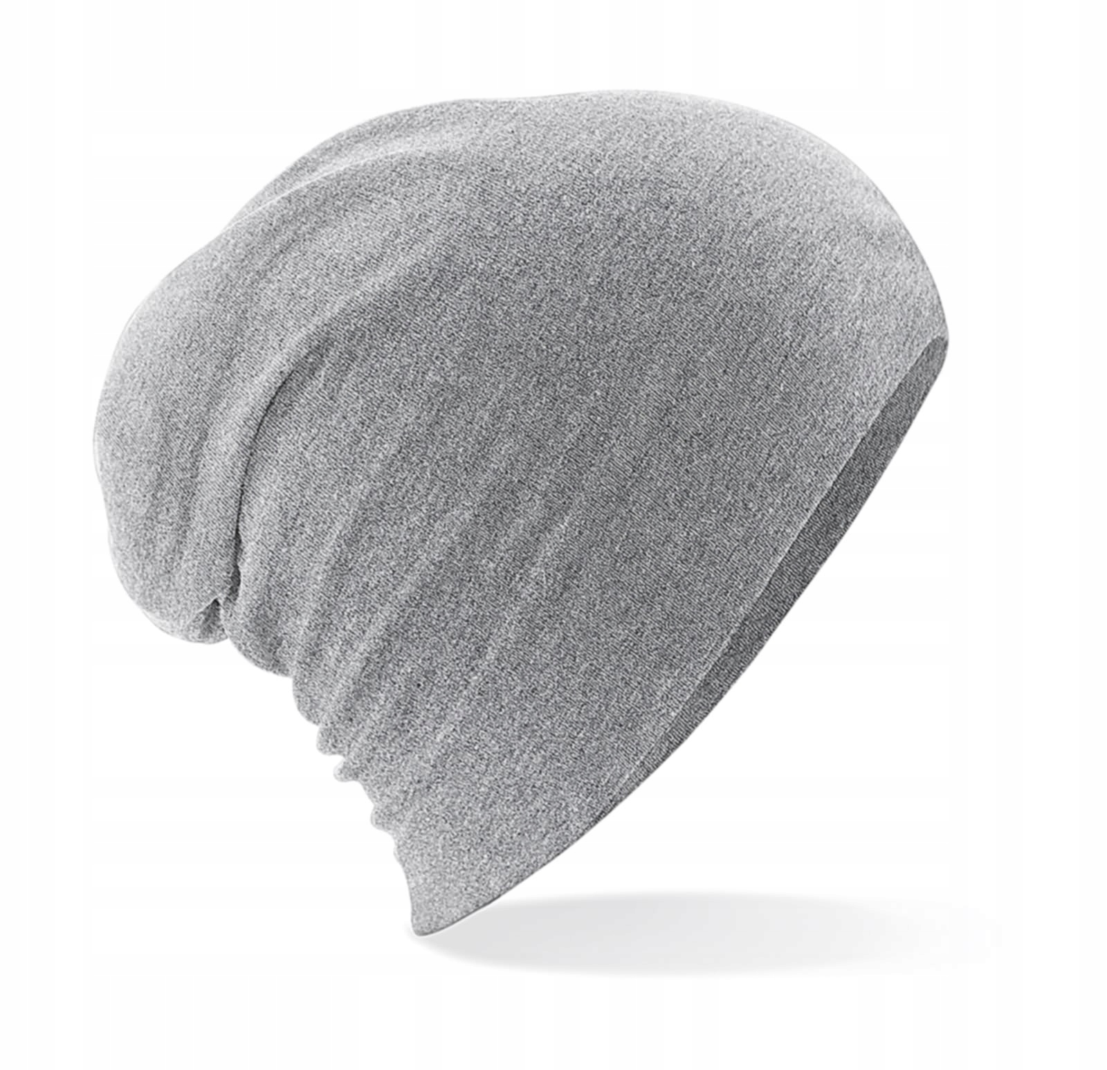 

Czapka Wiosenna Bawełniana Smerfetka Beanie Szara